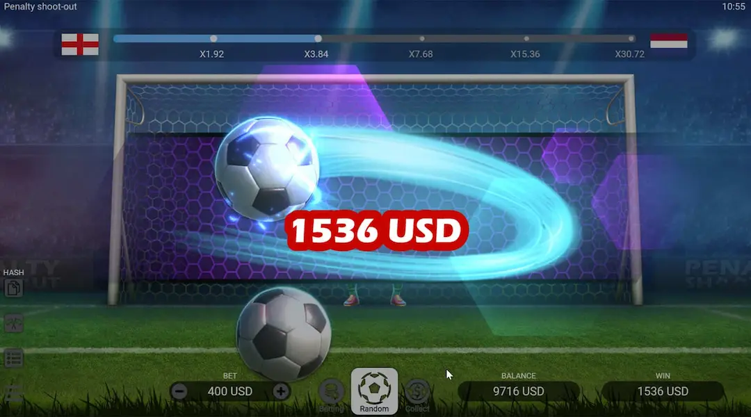 Premières impressions de la version mobile du jeu Penalty Shoot Out